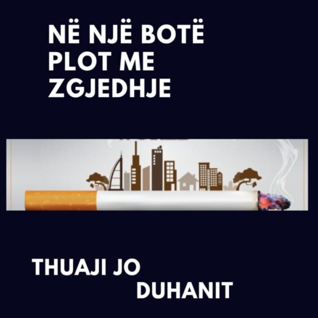 "Paketë duhani dhe cigare" "Person duke pirë cigare" "Duhani në tavolinë" "Paketë cigare dhe niseshte duhani" "Njerëz që pijnë cigare në ambient të jashtëm" "Kutia e duhanit dhe cigare" "Simptoma të duhanpirjes në lëkurë" "Grafik mbi efektet e duhanpirjes" "Kampanja kundër duhanpirjes" "Duhanpirja dhe shëndeti i përgjithshëm"